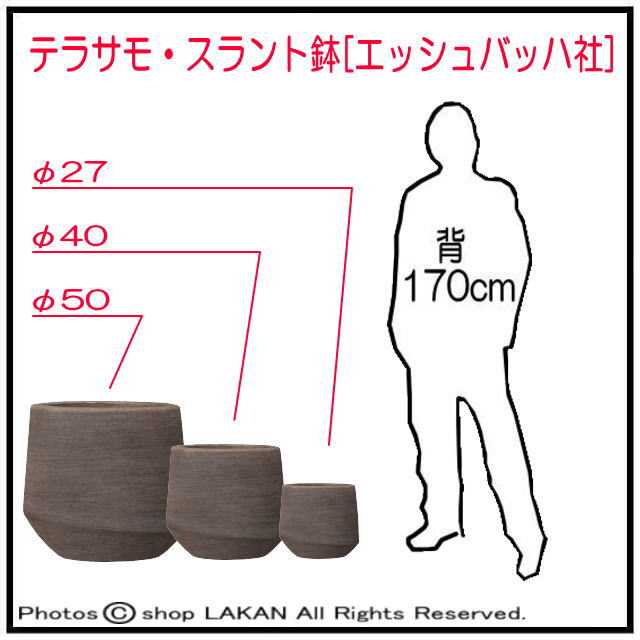 素焼き陶器鉢 グリーンポット スラント  