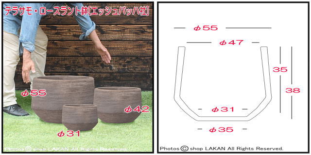 陶器製 EB-TS5537 テラコッタ製 