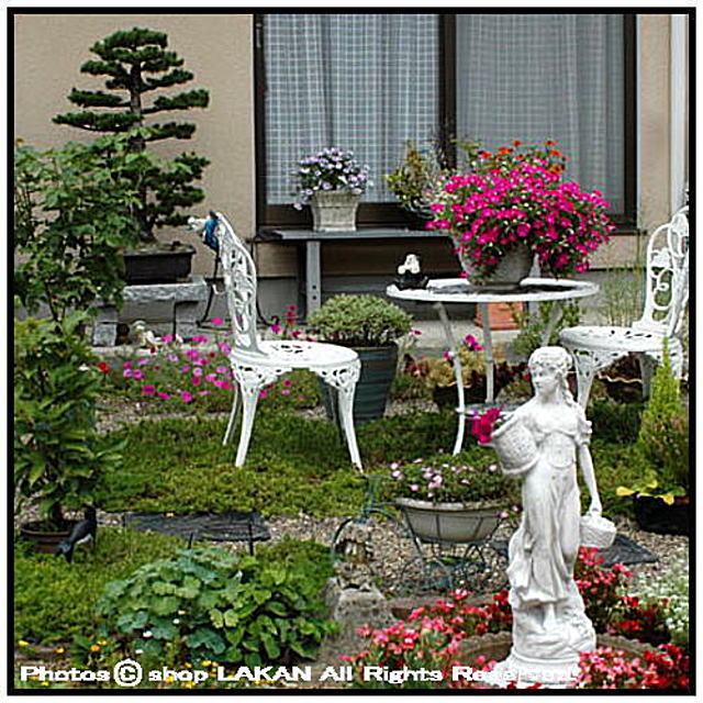 花かごを持つ乙女H70cm イタリア製洋風庭園 子供ガーデン石像 ST017501